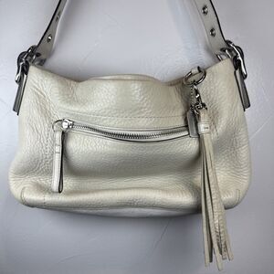 Coach East West Legacy Duffle Hobo Shoulder Bag Bone Pebble